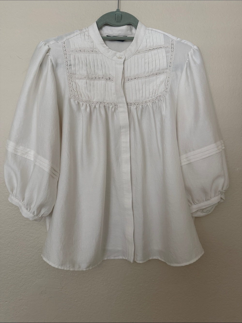 Zara 3/4 Puffy Sleeve Blouse